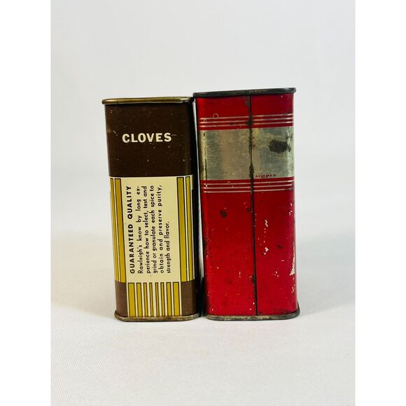 Vintage Spice Cans Ginger Tropic Brand Rawleigh's Pure Ground Cloves Lot - Picture 5 of 8